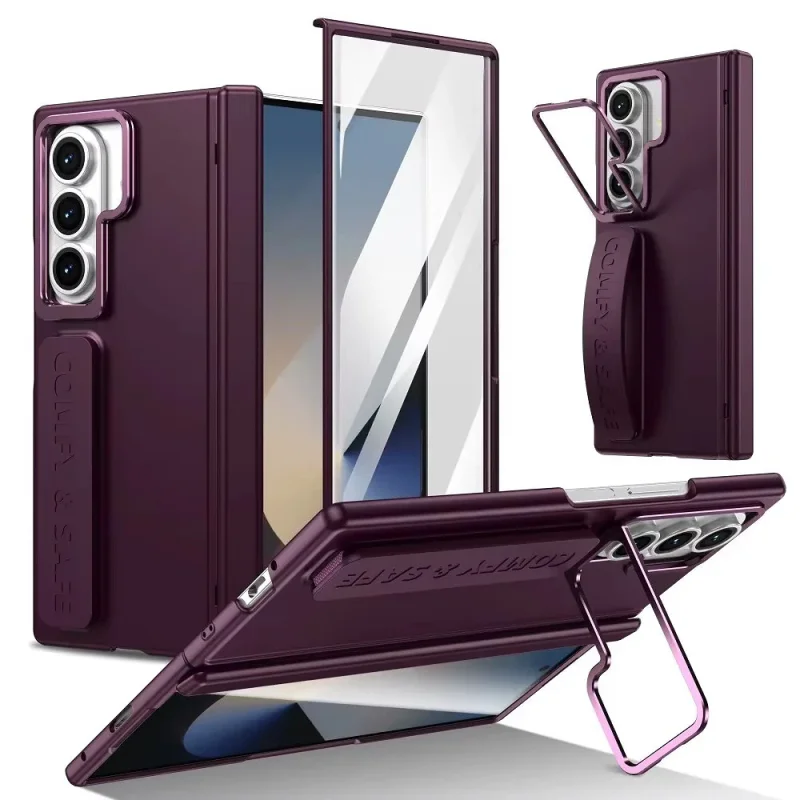 Capa 360 Apokin para Samsung Galaxy Z Fold8 com Suporte Metálico e Proteção de Câmara Azul - Imagem 5