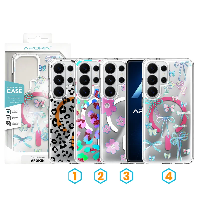 Capa de Silicone Apokin com Desenho e MagSafe para Samsung Galaxy S26 Ultra 1