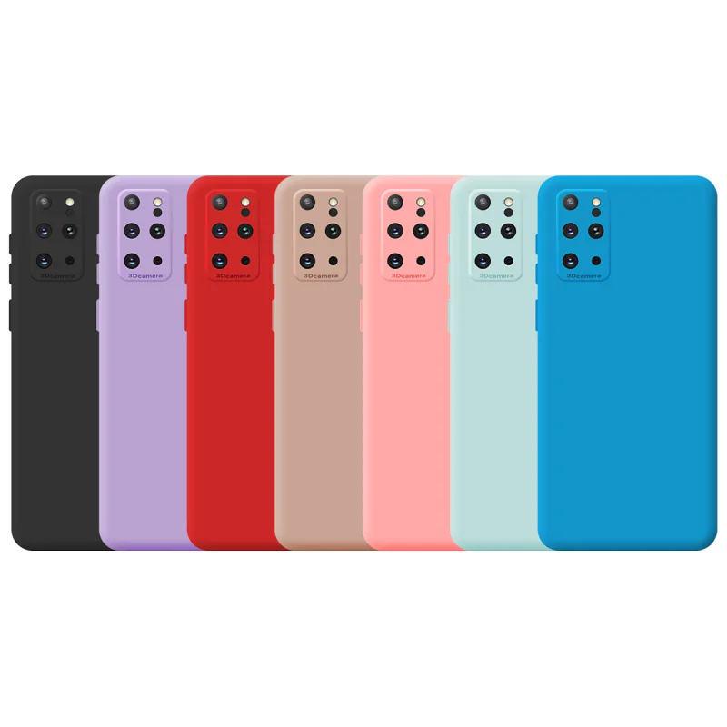 Capa de Silicone Macia Apokin com Câmara 3D para Samsung Galaxy S20 Plus Vermelho