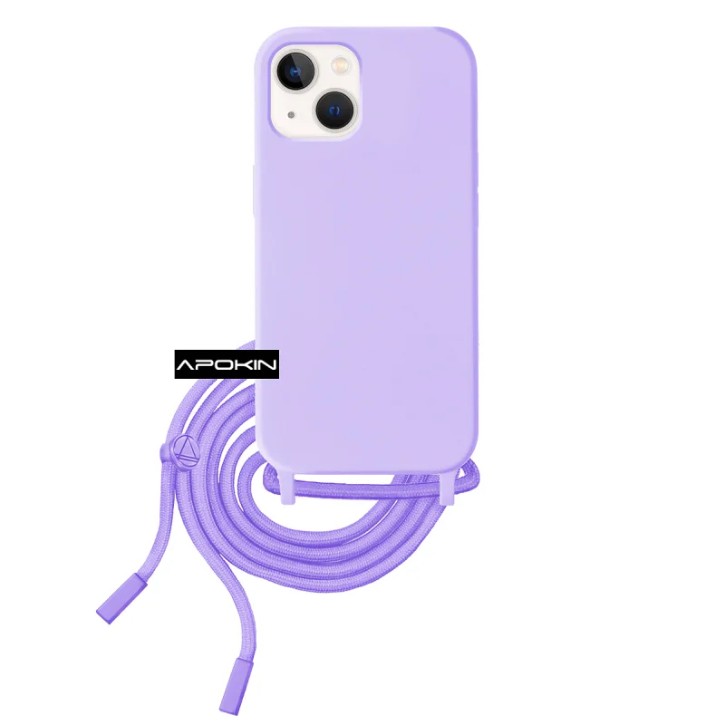 Capa Macia Apokin com Cordão para iPhone 14 Plus Vermelho - Imagem 4