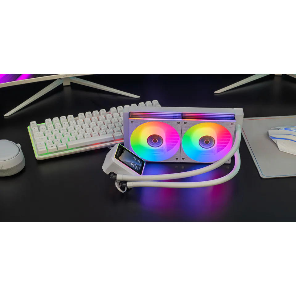 Refrigeração Líquida AIO Mars Gaming ML-VISIONII240 240 mm ARGB com Ecrã IPS 2,8" Branco - Imagem 5