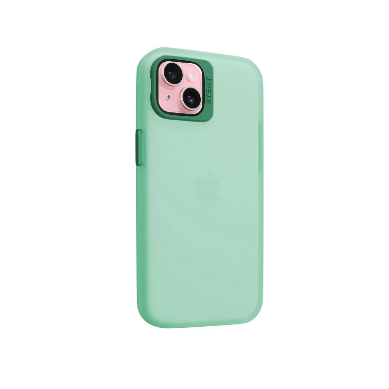 Capa Apokin para iPhone 13 Silicone Mate com Suporte Azul - Imagem 4