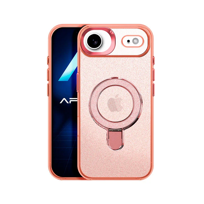 Capa com Purpurina Apokin para iPhone 17 Air com Anel MagSafe Lilás - Imagem 5