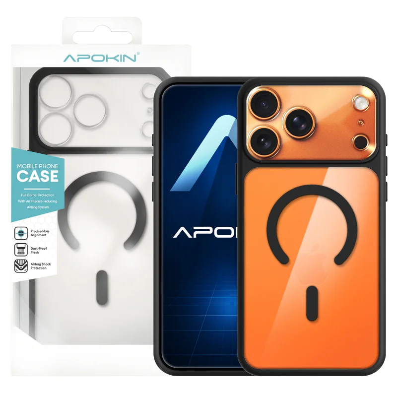 Capa Apokin Transparente MagSafe com Proteção de Câmara para iPhone 17 Pro Azul - Imagem 2