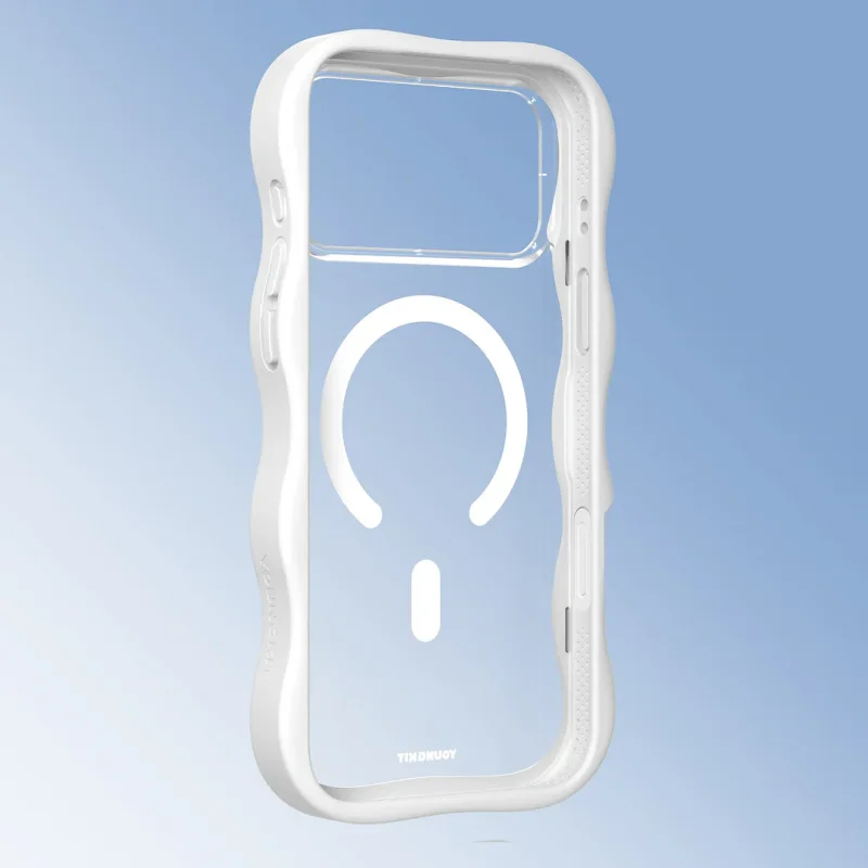 Capa Apokin Youngkit Onda Grande Magnética para iPhone 17 Pro e 18 Pro Branco - Imagem 4