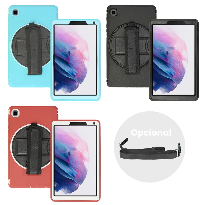 Capa Apokin para Samsung Galaxy Tab A7 Lite Antichoque com Suporte de Caneta Vermelho sem cordão