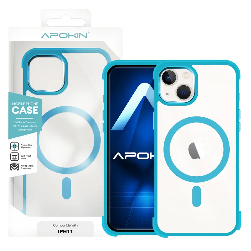 Capa Apokin para iPhone 11 Silicone Premium com MagSafe Laranja - Imagem 5