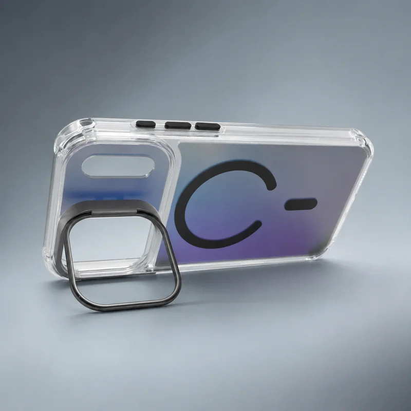 Capa Magnética Apokin iPhone 17 Pro Semitransparente em Degradé com Proteção de Câmara Prata - Imagem 6