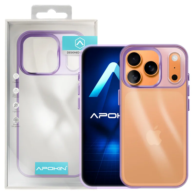 Capa Apokin Acrílica Transparente para iPhone 17 Pro Max Turquesa - Imagem 4