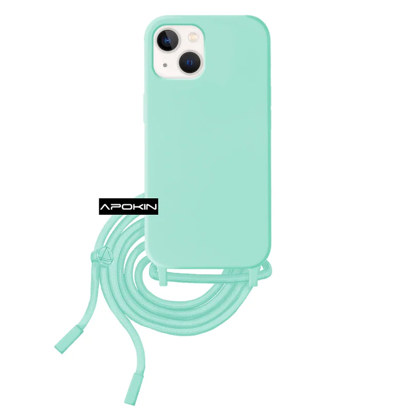 Capa Macia Apokin com Cordão para iPhone 14 Plus Vermelho - Imagem 2