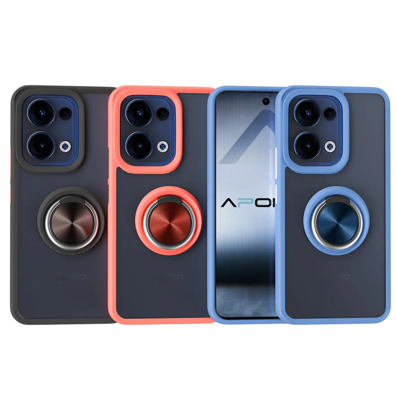 Capa Apokin para Oppo Reno 13 5G Gel Fumada com Íman e Suporte Azul