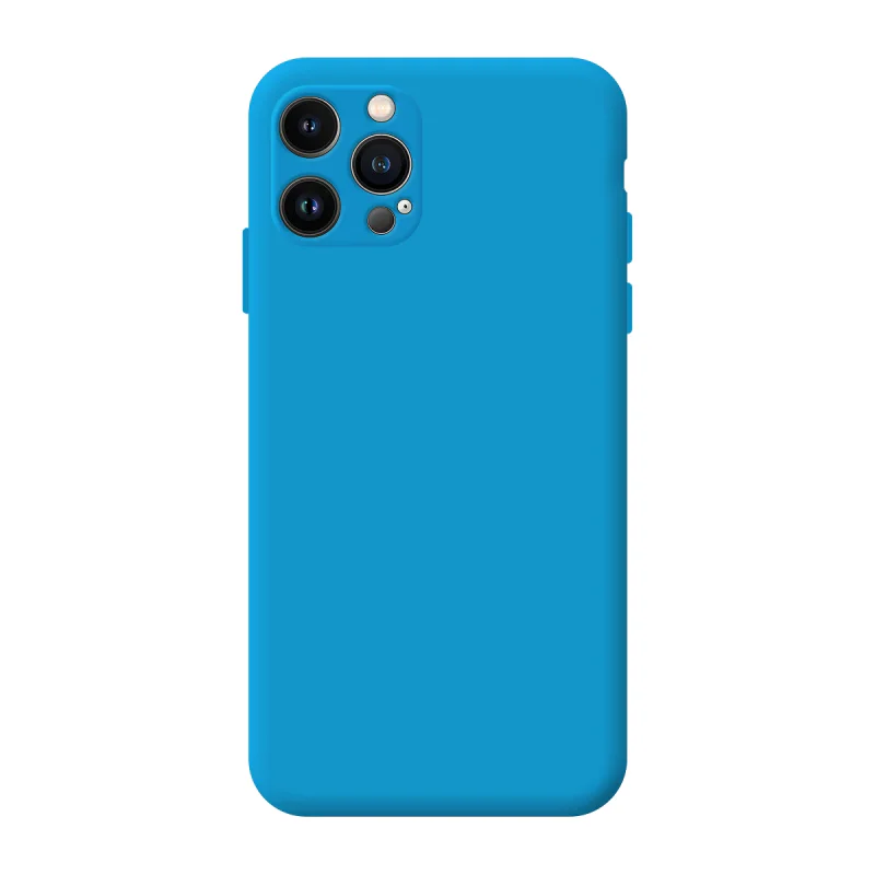 Capa de Silicone Macio Apokin para iPhone 12 Pro com Proteção de Câmara 3D Azul - Imagem 2