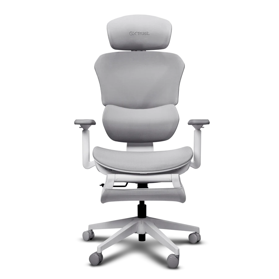 Cadeira Gaming Ergonómica Trust GXT 725W Rivara em Malha Branca - Imagem 1