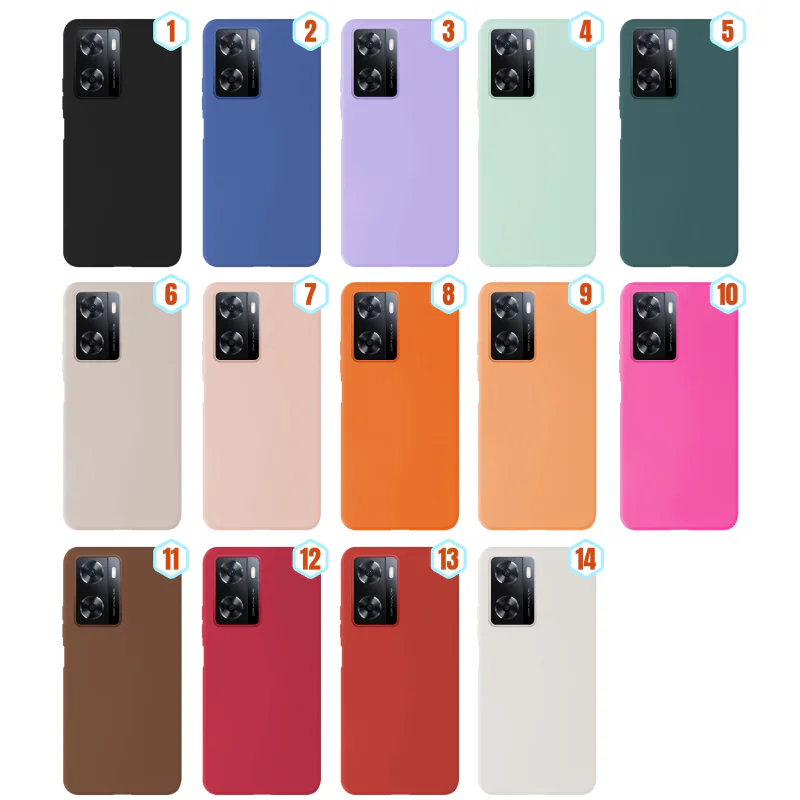 Capa Apokin para Oppo A57s Silicone Líquido Efeito Pele Azul