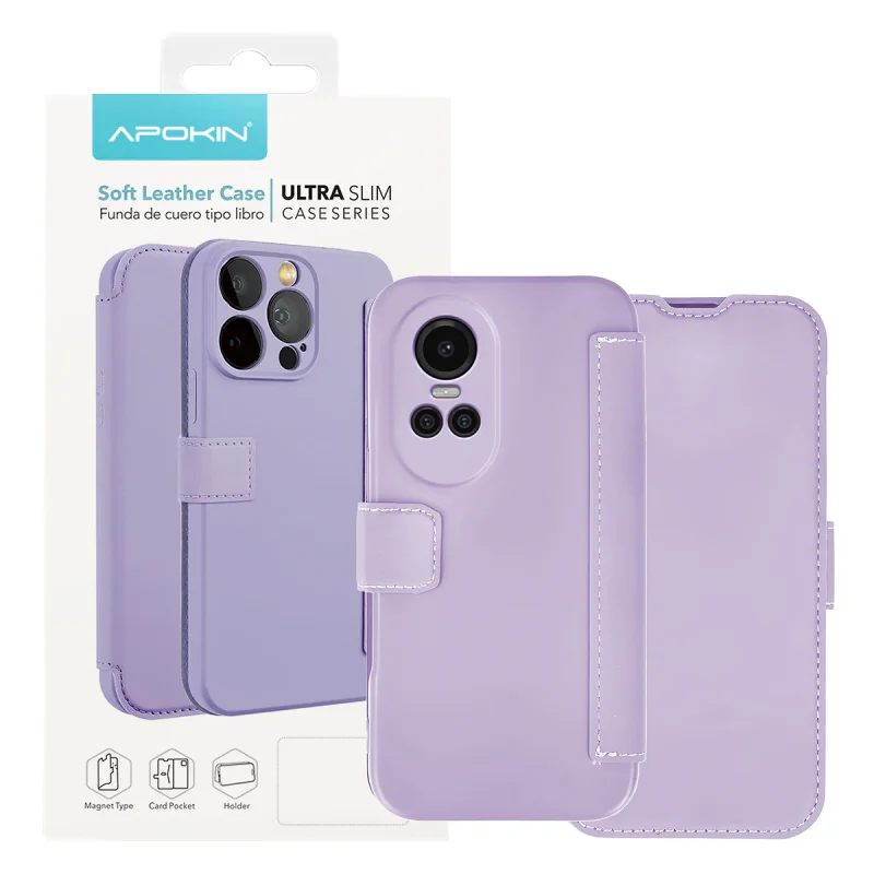Capa Apokin para Oppo Reno 10 Silicone Textura Efeito Pele Azul - Imagem 2