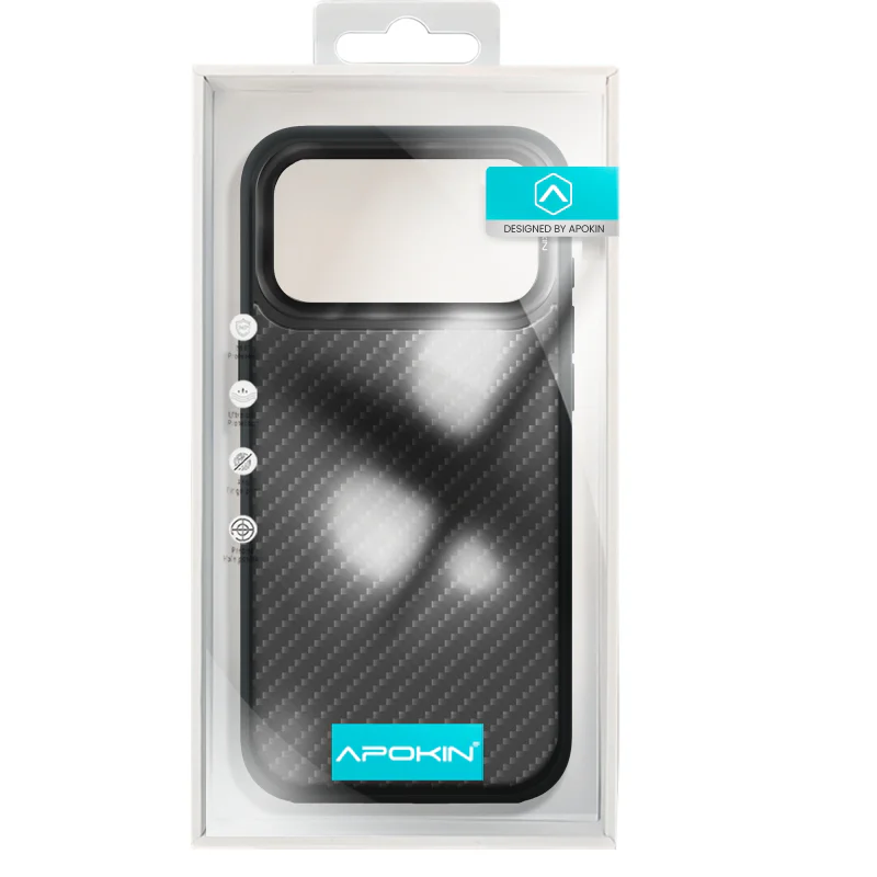 Capa Apokin para Apple iPhone 17 Air Efeito Carbono com MagSafe Preto - Imagem 3