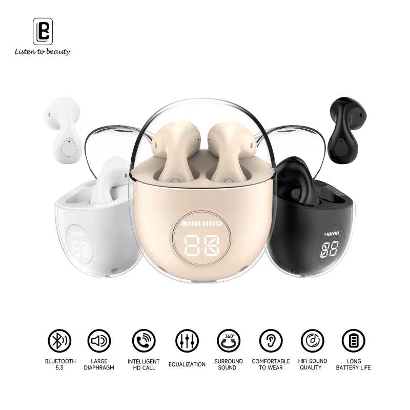 Auriculares Sem Fios Apokin Bavin BH17 Bluetooth Rosa