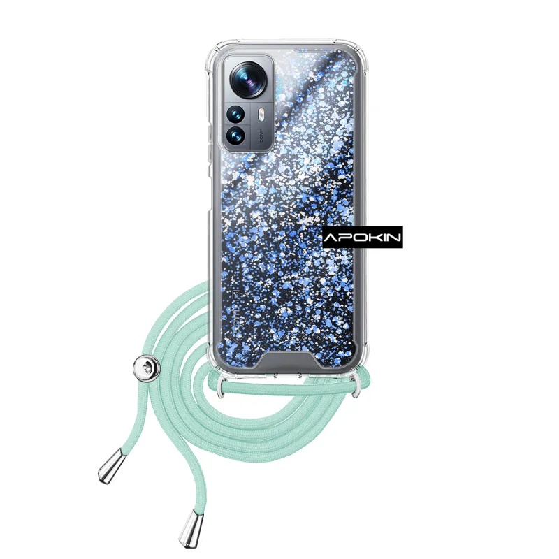 Capa Apokin para Xiaomi 12 Pro Gel Transparente com Cordão Rosa - Imagem 4