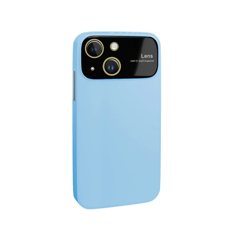Capa Rígida de Silicone Mate com Cobertura de Câmara Apokin para iPhone 15 Plus Azul-Marinho - Imagem 6