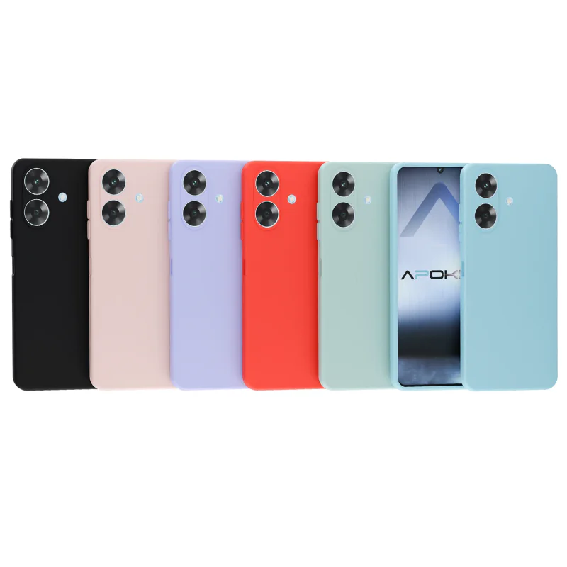 Capa de Silicone Macio Apokin para Realme Note 60 Vermelho