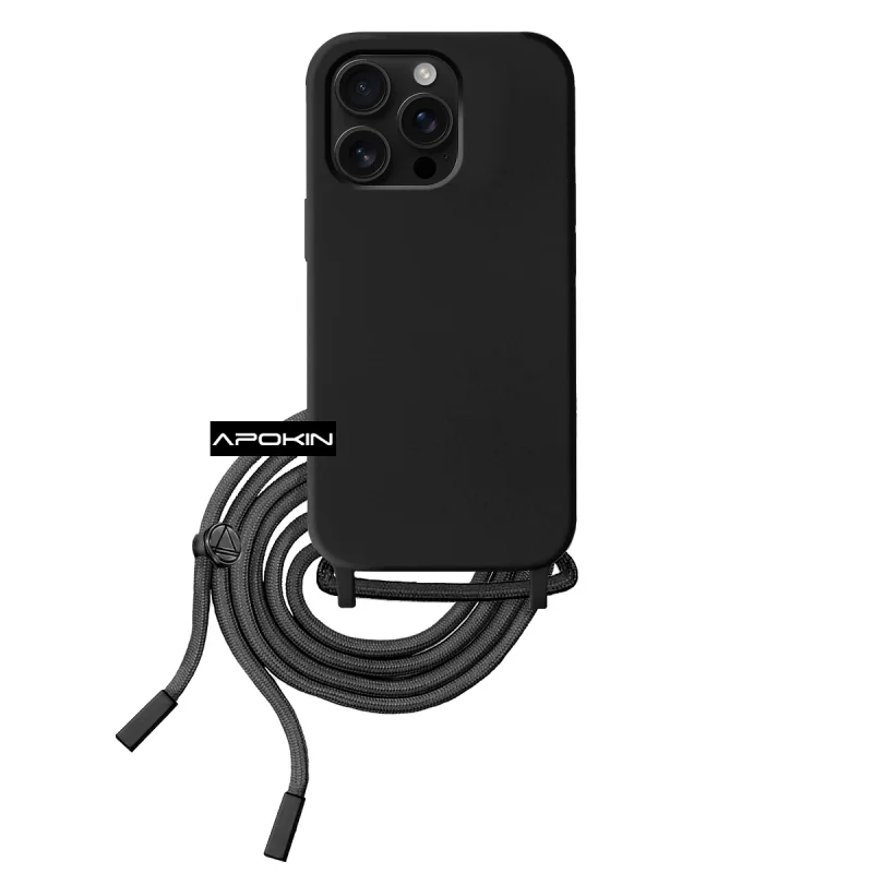 Capa Flexível Apokin para iPhone 16 Pro com Cordão Lilás - Imagem 6
