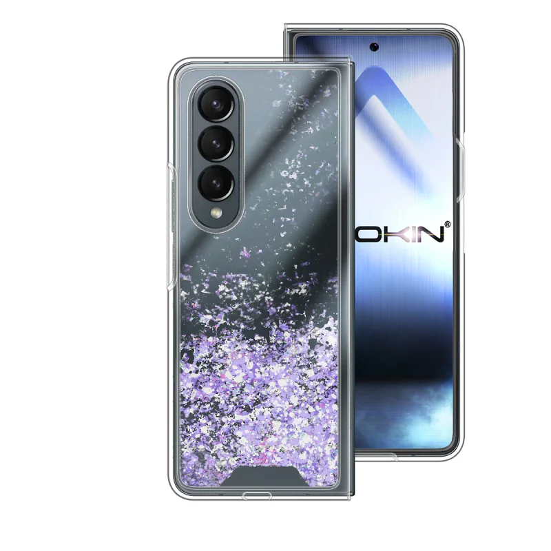 Capa Apokin Gel Transparente com Purpurina para Samsung Galaxy Z Fold4 Variedade de cores - Imagem 2