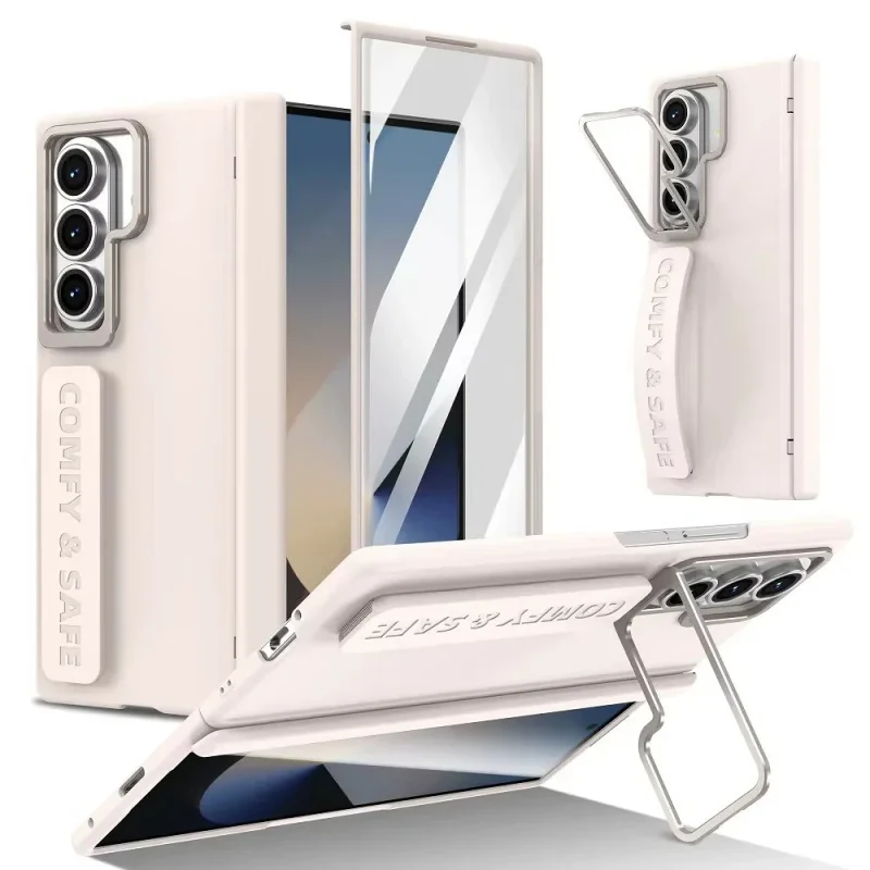 Capa 360 Apokin para Samsung Galaxy Z Fold8 com Suporte Metálico e Proteção de Câmara Azul - Imagem 6