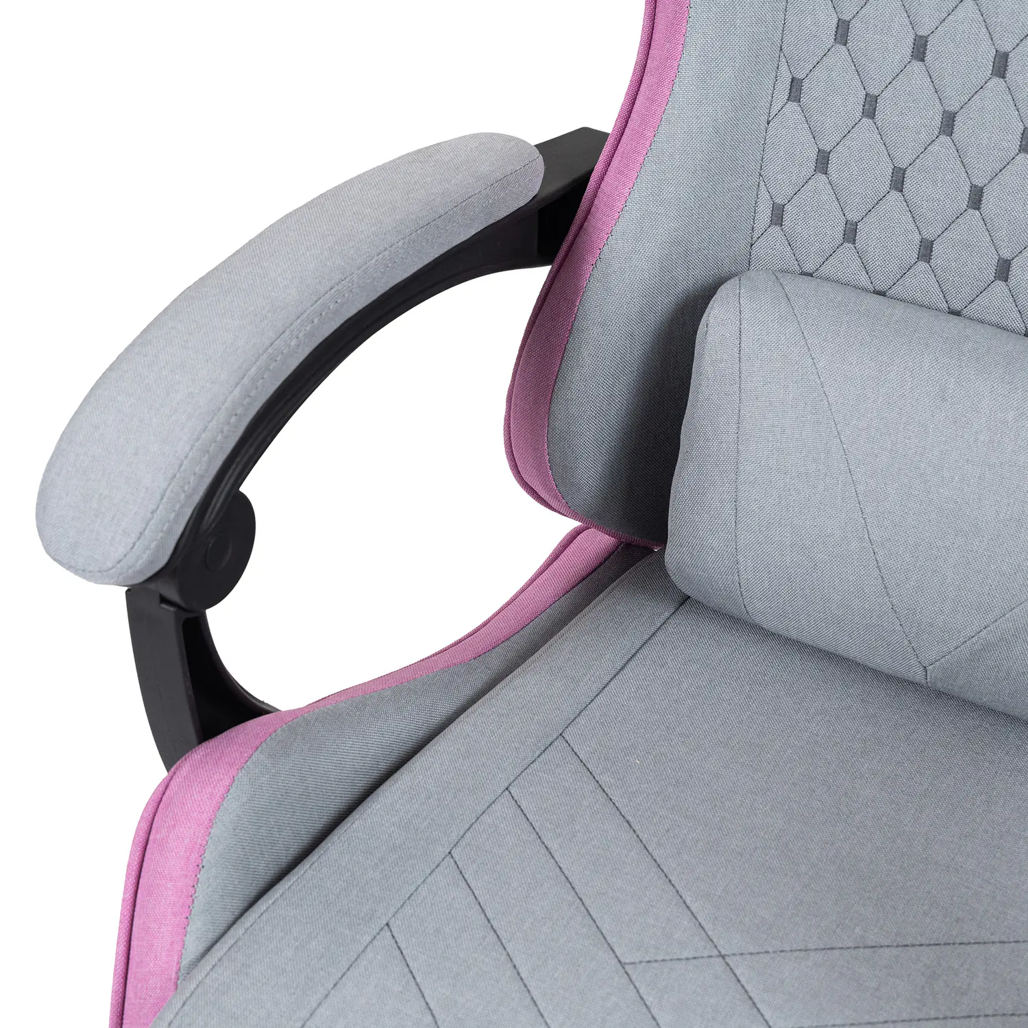 Cadeira Gaming Mars Gaming MGC-X em Tecido Respirável com Apoio para Pés Extensível Cinzenta e Rosa - Imagem 8