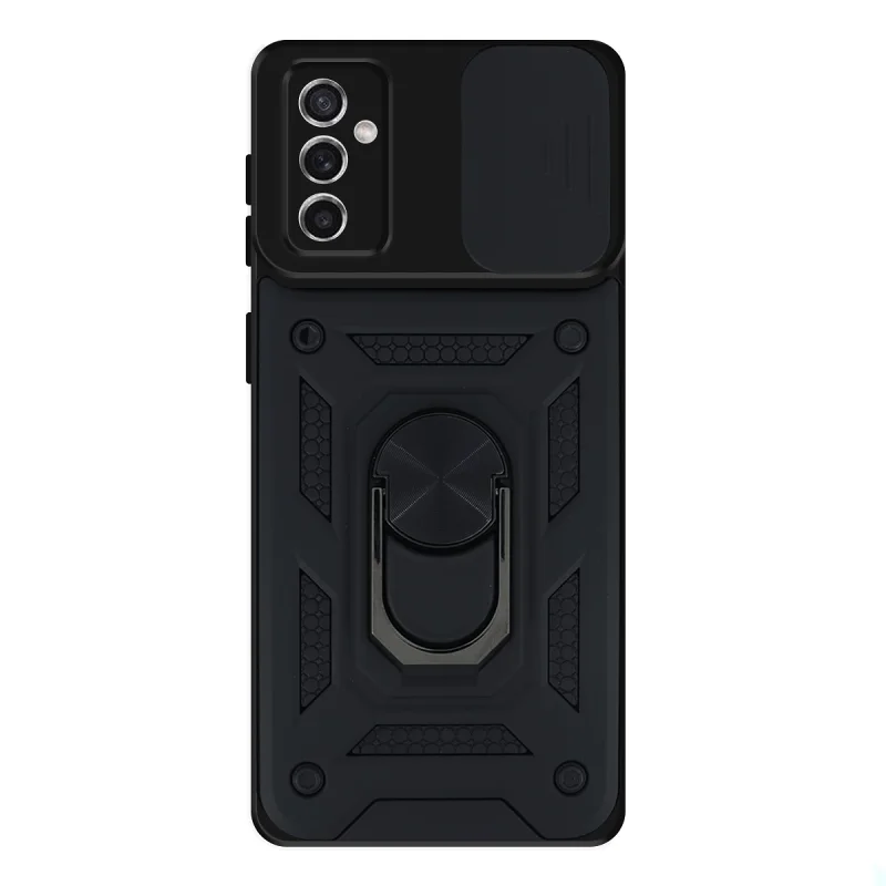 Capa com Anel e Proteção Deslizante da Câmara Samsung Galaxy M52 Preta Azul - Imagem 6