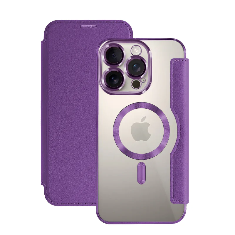 Capa com Tampa Apokin Mocome Cromada com MagSafe para iPhone 16 Pro Azul - Imagem 4