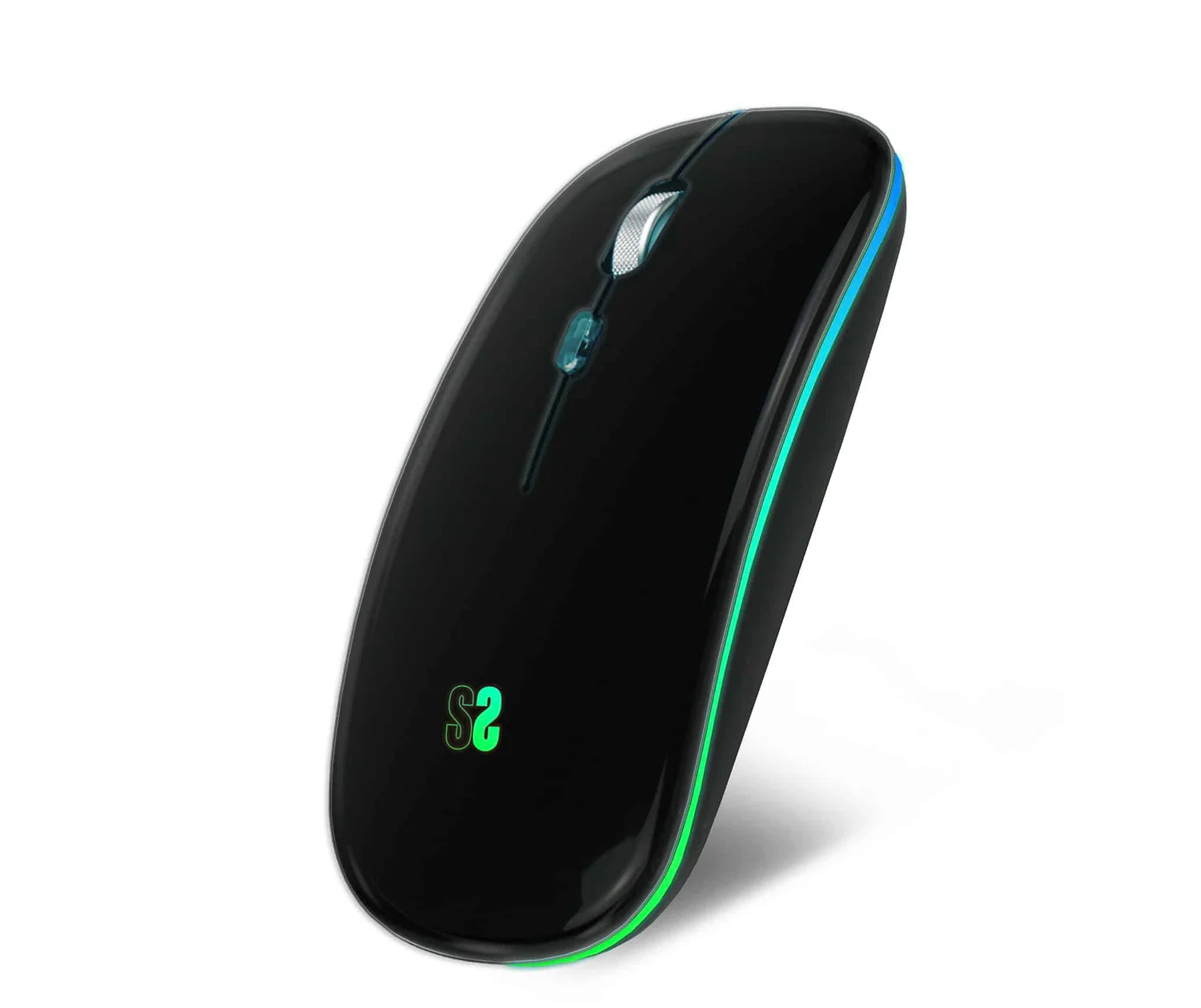 Rato Sem Fios Subblim LED Dual Flat Bluetooth + 2,4 GHz Recarregável 1600 DPI Preto