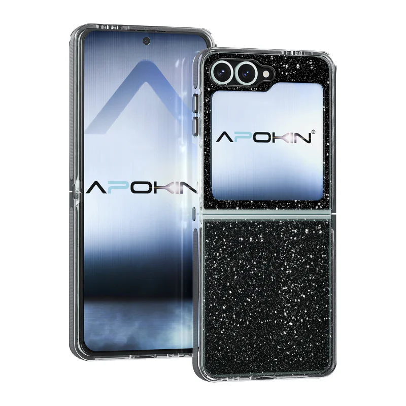 Capa Apokin para Samsung Galaxy Z Flip com Purpurina Lilás - Imagem 2