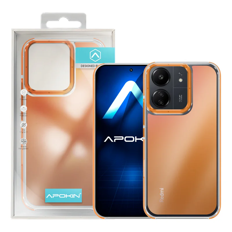 Capa Apokin Camaleão para Xiaomi Redmi 13C Laranja - Imagem 2