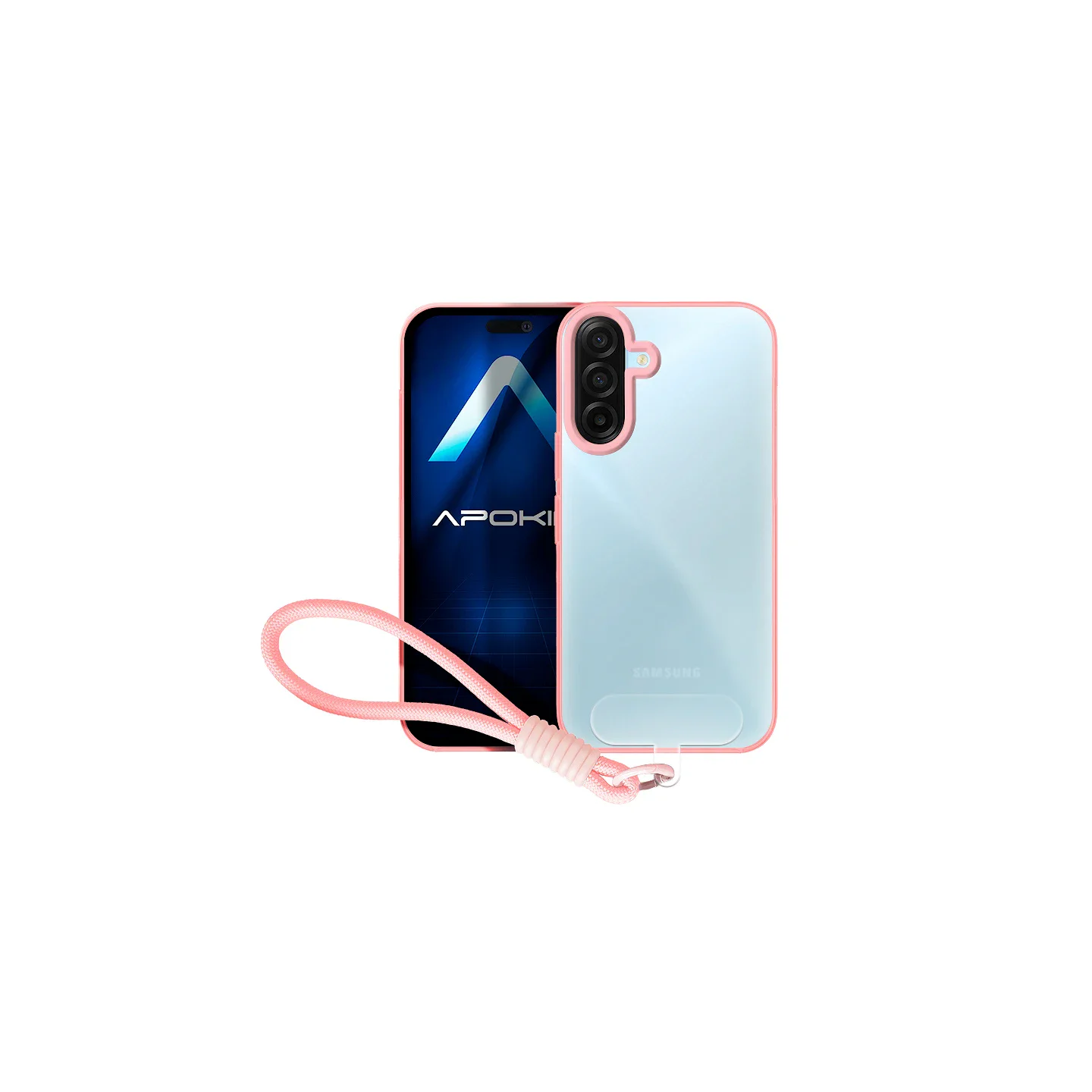 Capa de Silicone com Alça Samsung Galaxy A37 Rosa - Imagem 1