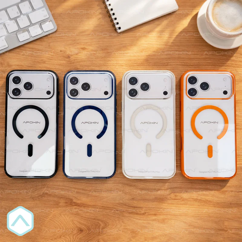 Capa Híbrida Premium Apokin para iPhone 17 Air com MagSafe Laranja - Imagem 2