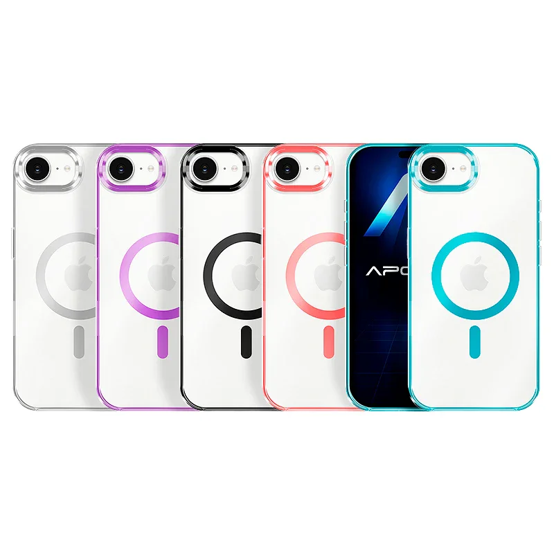 Capa Acrílica Premium Transparente com MagSafe iPhone 16e e 17e Variedade de cores - Imagem 1