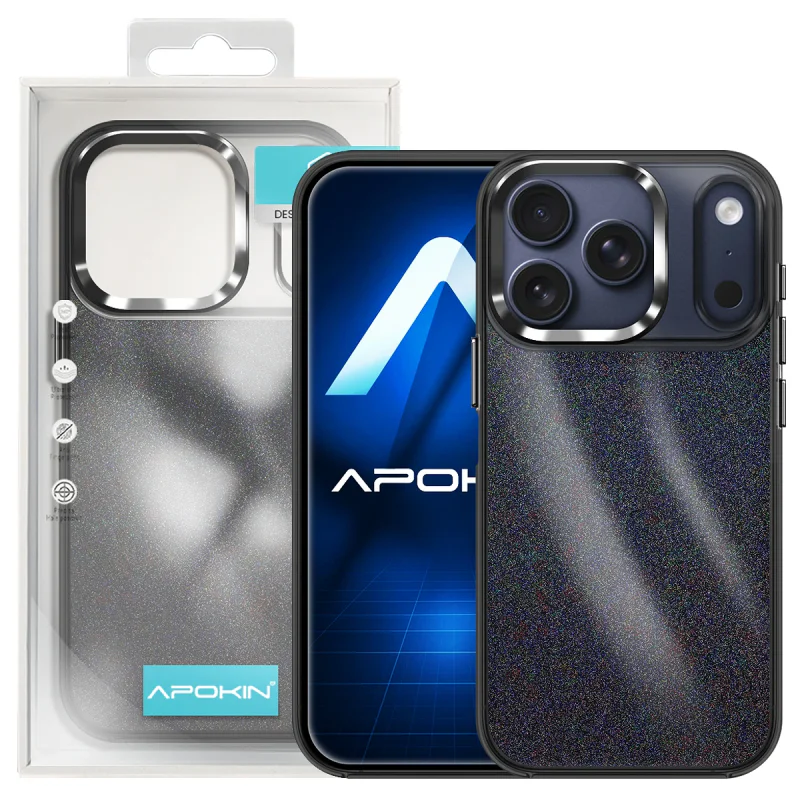 Capa Apokin para Apple iPhone 17 Pro e 18 Pro com Purpurina Prata - Imagem 6