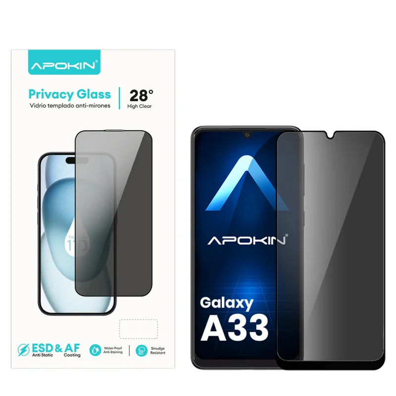 Vidro Temperado Apokin para Samsung Galaxy A33 5G Privacidade 5D Curvo