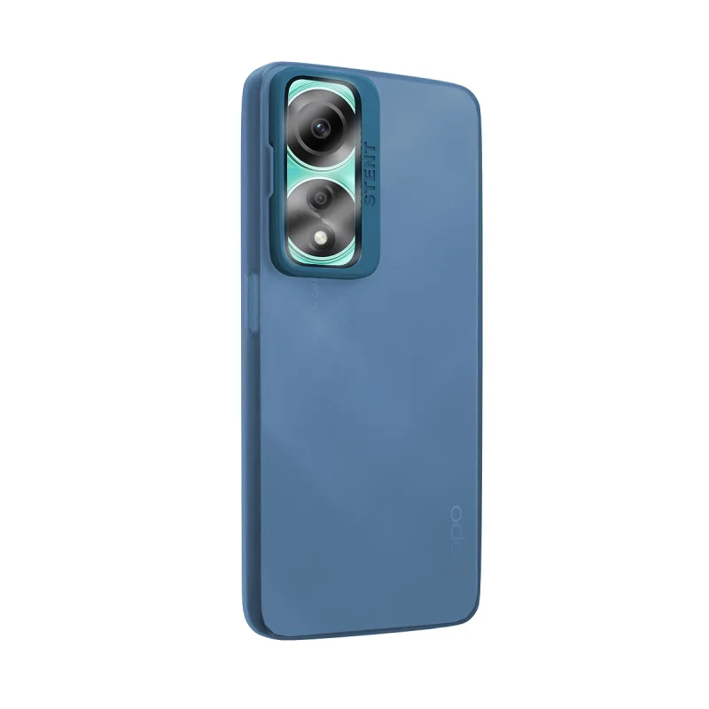 Capa em Silicone Apokin para Oppo A58 / A78 5G Mate com Suporte Azul - Imagem 5