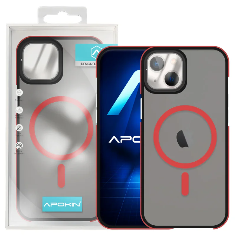 Capa Apokin com MagSafe e Tampa de Câmara Fumada para Apple iPhone 13 e 14 Preto - Imagem 6