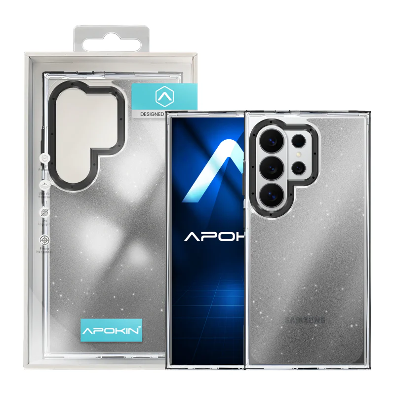 Capa Apokin para Samsung Galaxy S24 Ultra Acrílico Rígido com Purpurina Lilás - Imagem 2
