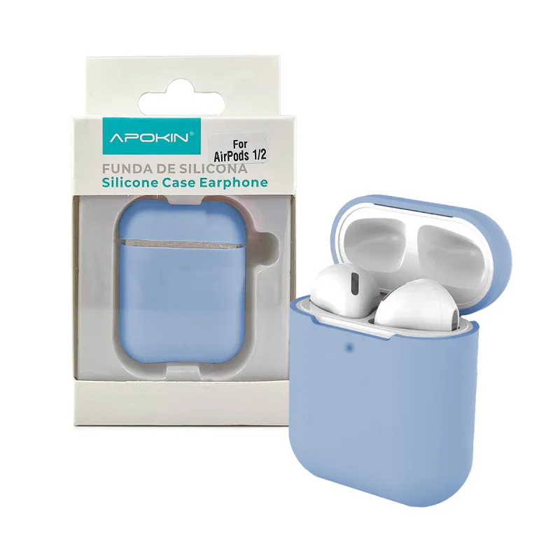 Capa Apokin para AirPods 1 e 2 Silicone Variedade de cores - Imagem 4
