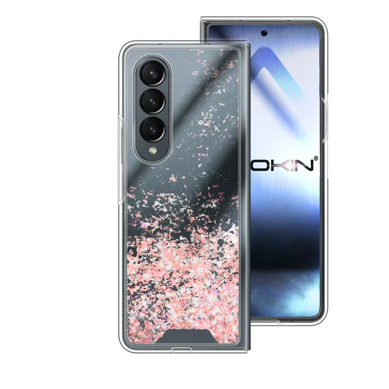 Capa Apokin Gel Transparente com Purpurina para Samsung Galaxy Z Fold4 Variedade de cores - Imagem 3