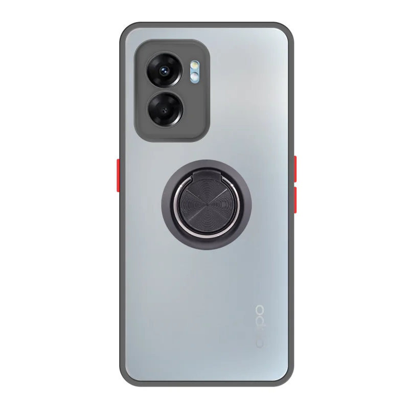 Capa Apokin para Oppo A77 em Gel com Suporte e Íman Fumê Vermelho - Imagem 4