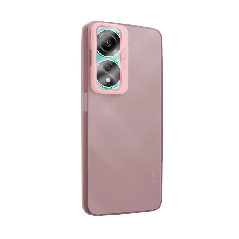 Capa em Silicone Apokin para Oppo A58 / A78 5G Mate com Suporte Azul - Imagem 4