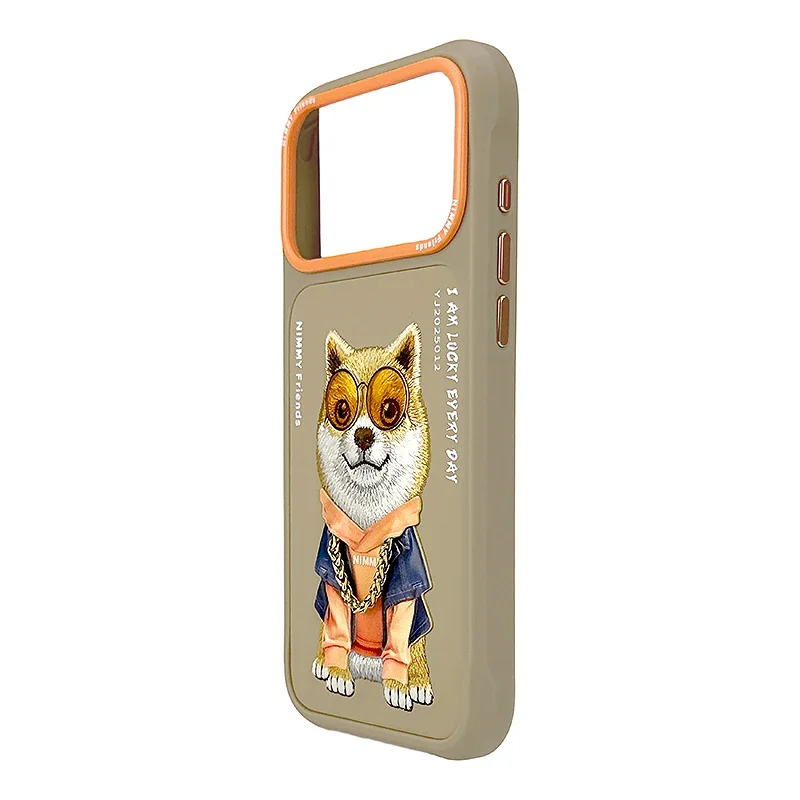 Capa Apokin Nimmy Cool Bordada com MagSafe para iPhone 17 Pro e 18 Pro Castanho - Imagem 4