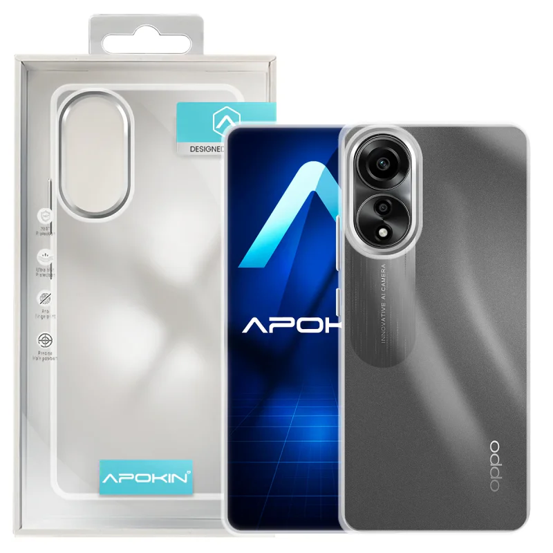 Capa Apokin para Oppo A78 5G Acrílica Transparente Lilás - Imagem 3