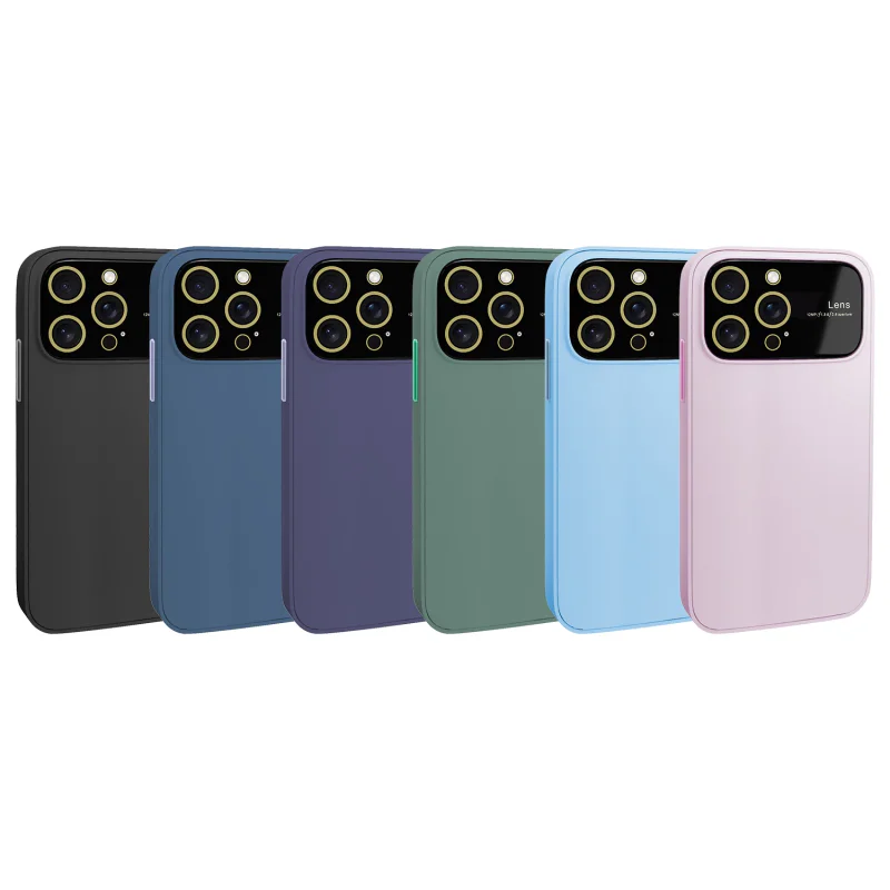 Capa Apokin Silicone Mate com Proteção de Câmara para iPhone 14 Pro Max Azul escuro - Imagem 1
