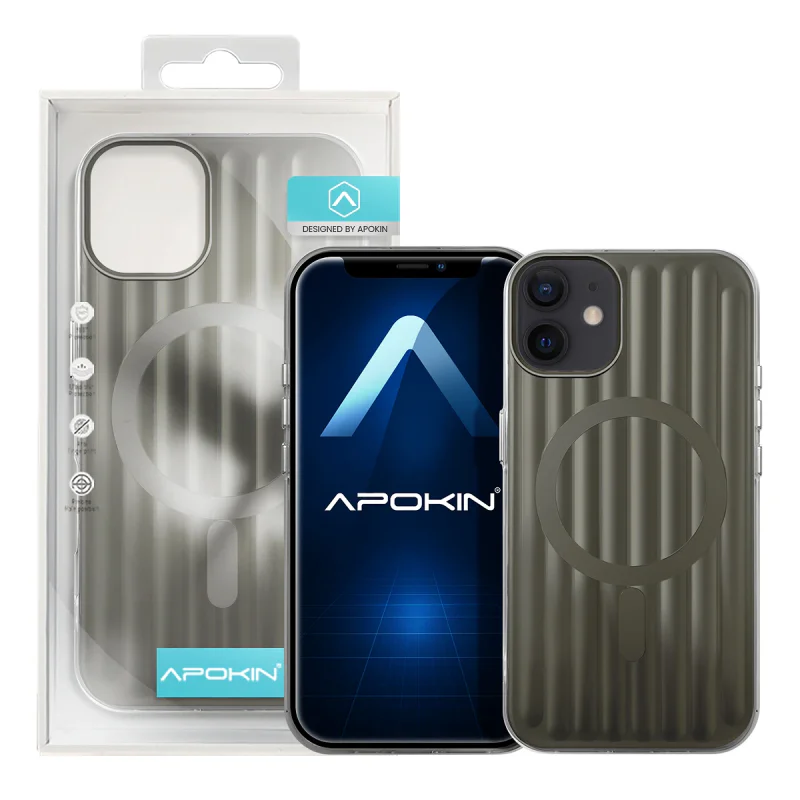 Capa Apokin para iPhone 12 Mate Metalizada com MagSafe Preto - Imagem 5