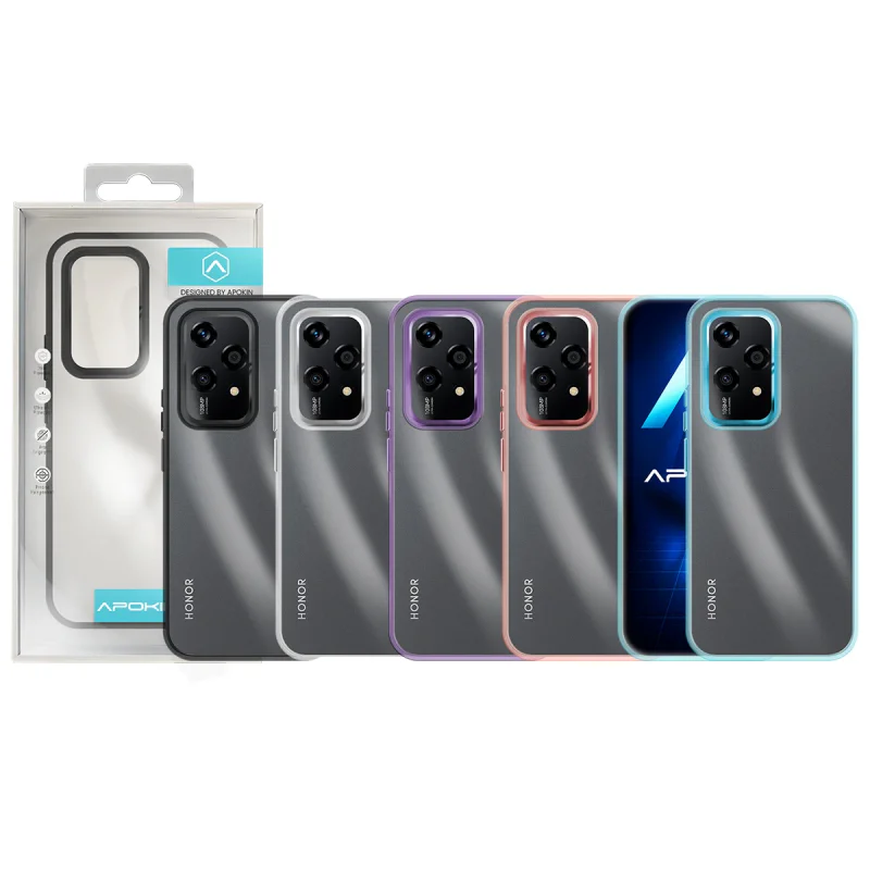 Capa Acrílica Transparente Apokin para Honor 200 Lite Preto - Imagem 1